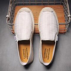 Round toe cotton casual men's canvas shoes