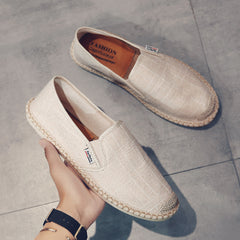 Round toe cotton casual men's canvas shoes