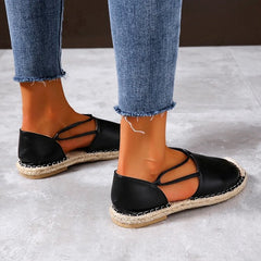 Flat Fisherman Shoes Round-toe Straw Woven Breathable Single Shoes