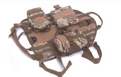 Tactical Dog Backpack/Breathable & Adjustable Harness w/Metal Buckle