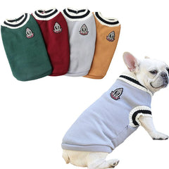 Winter V-Neck Dog Sweater